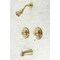Kingston Brass KB667PL Tub and Shower Faucet, Brushed Brass KB667PL - alternate 2